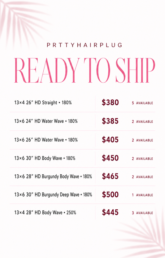 Ready To Ship Wigs